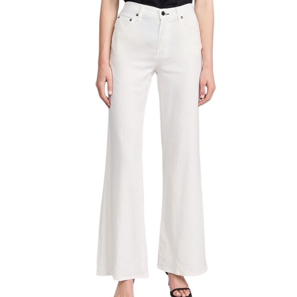 ASKK NY Juniper Wide Leg Jeans in ivory linen 28 NWT